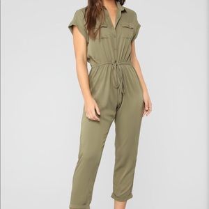 Fashionnova Head Start Button Front Jumpsuit